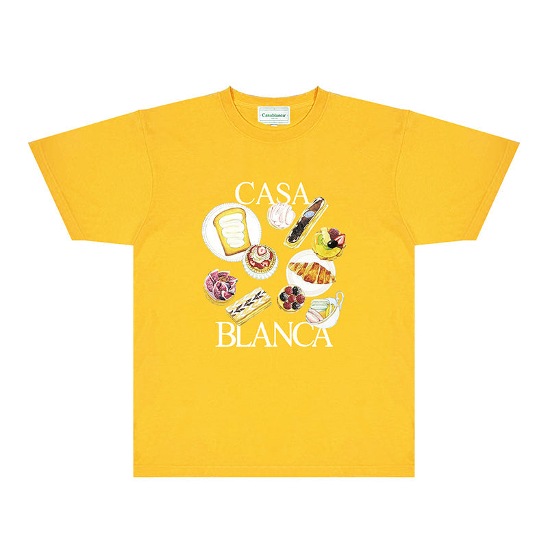 Casablanca T Shirts Fashion Print Street