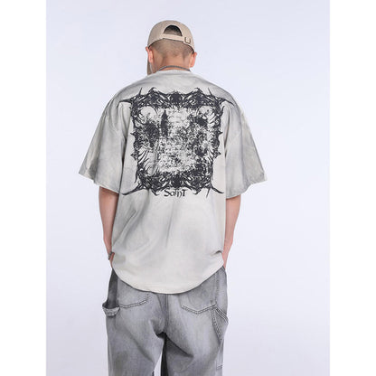 Unisex T-Shirts Saint Michael Vintage Loose Casual T-Shirt