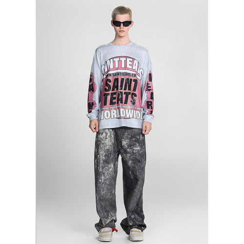 Mens Long Sleeve Shirt Saint Michael Loose Long Sleeve Shirt