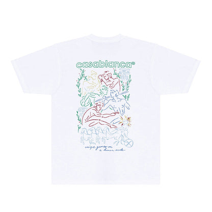 Casablanca T Shirts Fashion Print Street