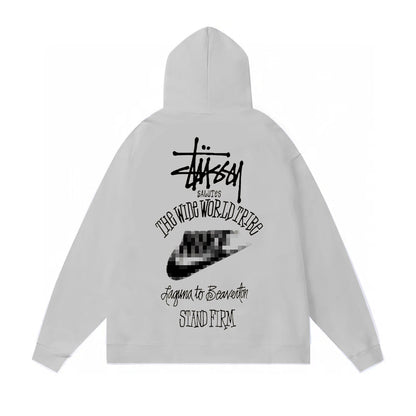 Stussy The Wide World Tribe Hoodie Fall/Winter Fleece Hooded Sweater