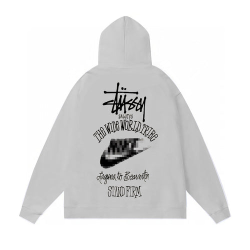 Stussy The Wide World Tribe Hoodie Fall/Winter Fleece Hooded Sweater