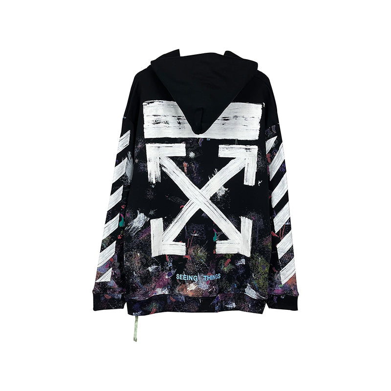 OW Hoodie Evergreen Fireworks Splash Long Sleeves