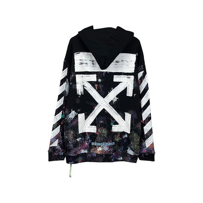OW Hoodie Evergreen Fireworks Splash Long Sleeves
