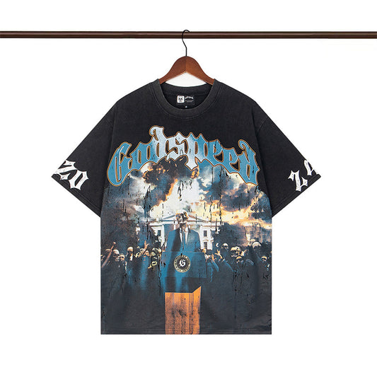 Godspeed T-Shirt Retro Fantasy Pattern