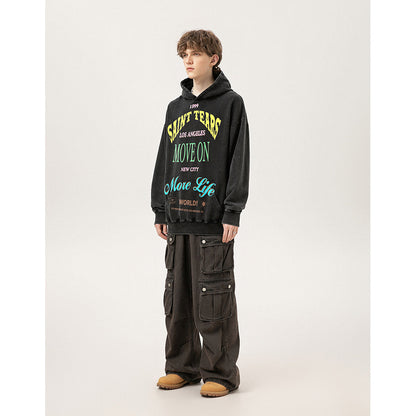 Unisex Hoodies Saint Michael Old Loose Hoodie