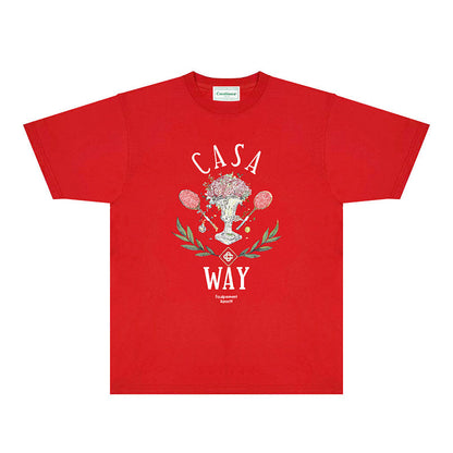 Casablanca T Shirts Fashion Print Street