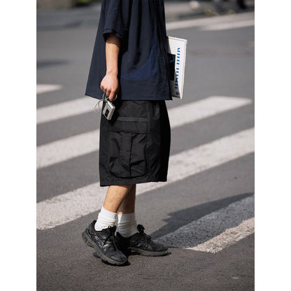 Unisex Shorts Loose Casual Pants Cargo Shorts Large Pocket