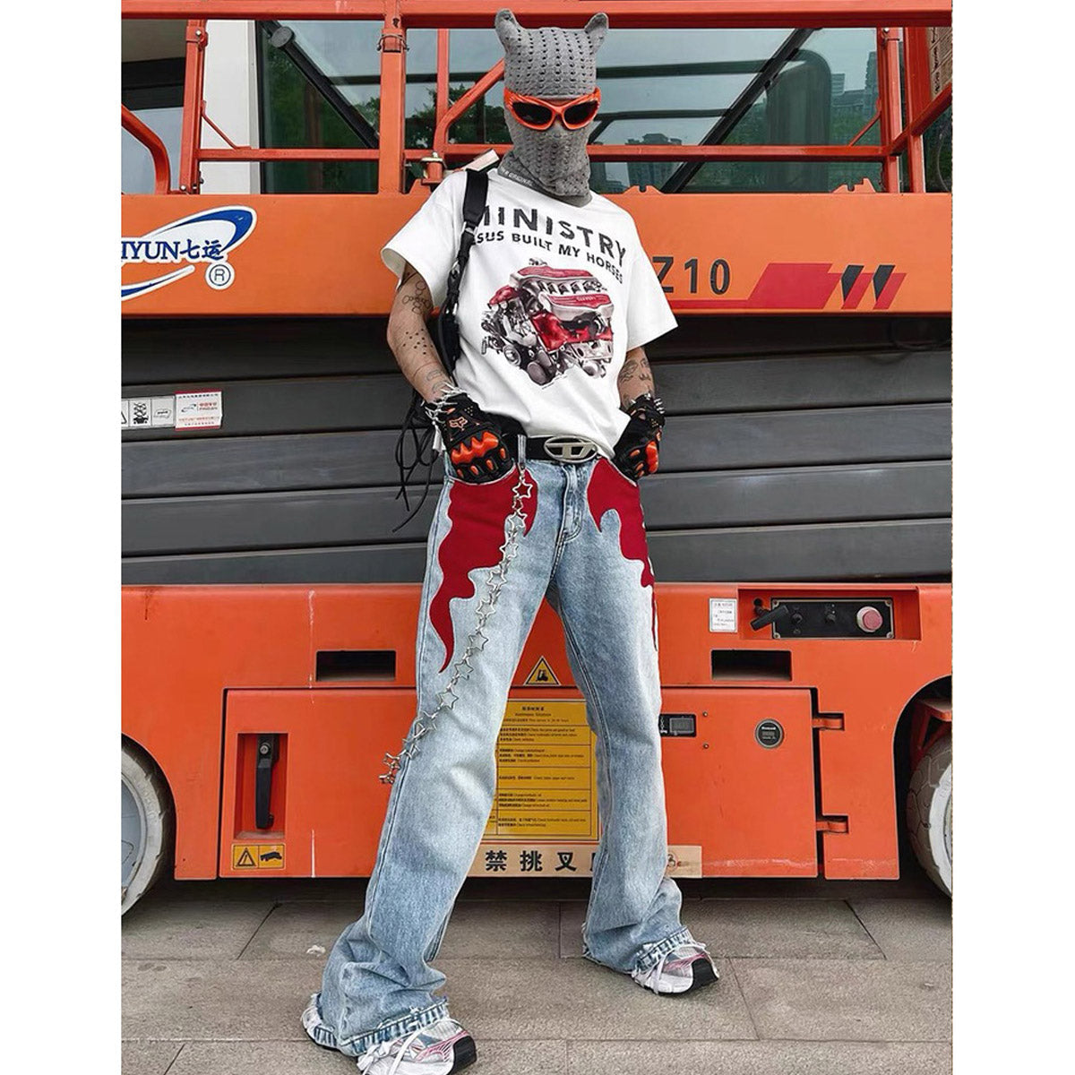 Unisex T-Shirts Epidemic Ferrari Loose Casual T-Shirts