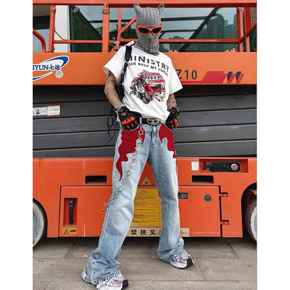Unisex T-Shirts Epidemic Ferrari Loose Casual T-Shirts
