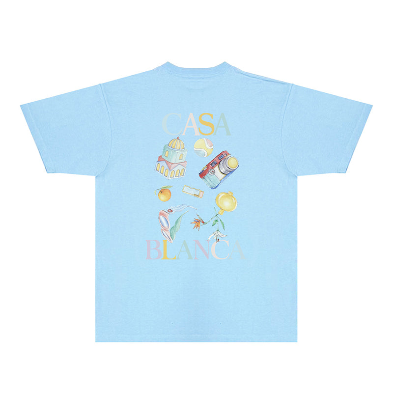Casablanca T Shirts Fashion Print Street
