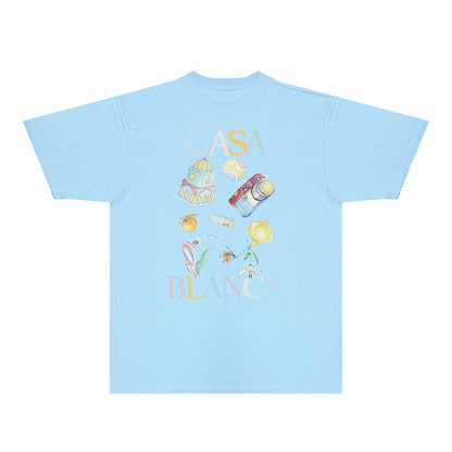 Casablanca T Shirts Fashion Print Street