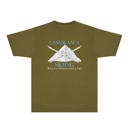 Casablanca T Shirts Fashion Print Street