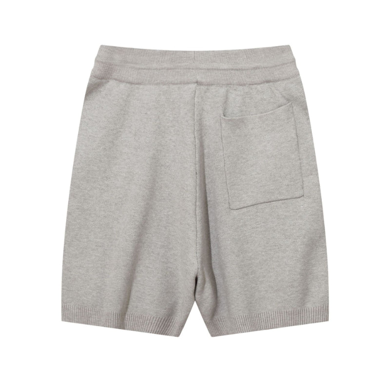 Men Shorts Hip Hop Letters Contrast Color Knitted Sports Shorts