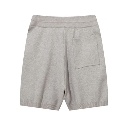 Men Shorts Hip Hop Letters Contrast Color Knitted Sports Shorts