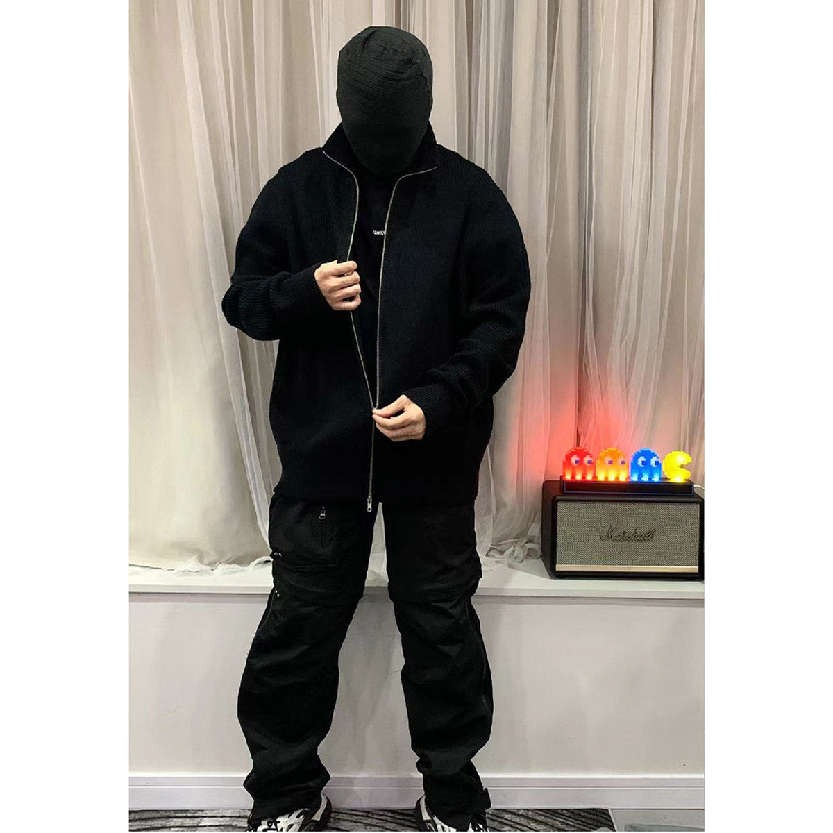 Unisex Sweater Turtleneck Zip Cardigan Sweater