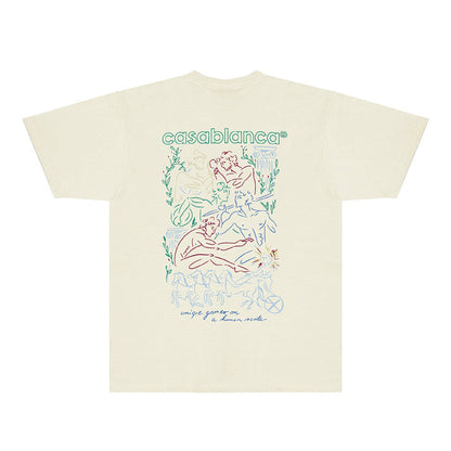 Casablanca T Shirts Fashion Print Street