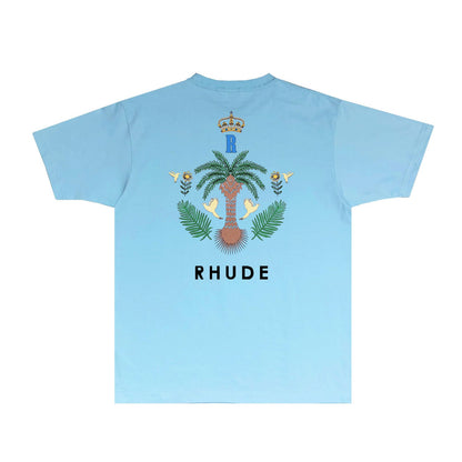 Rhude T Shirts Printed Trendy Pure Cotton