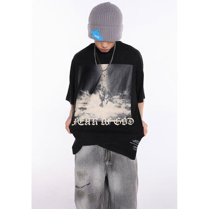 Unisex T-Shirts FOG Cotton Loose Trend T-Shirts