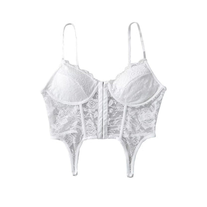 Women Tops Summer Lace Top with Narrow Straps Sexy Vest