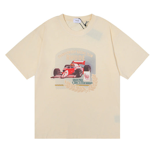 Rhude T Shirt Rhude F1 Racing Gran Prix Circuit De Monaco HD Printing