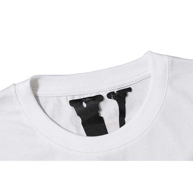Vlone T Shirts Desert Camouflage Large V Printed Short Sleeve T-shirt Men and Women Couple Loose Hip Hop Half Sleeve
