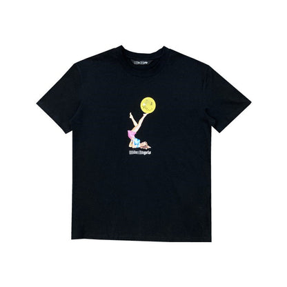 Palm Angels T Shirts Girl's Printed Short Sleeve T-shirt Men's Half Sleeve