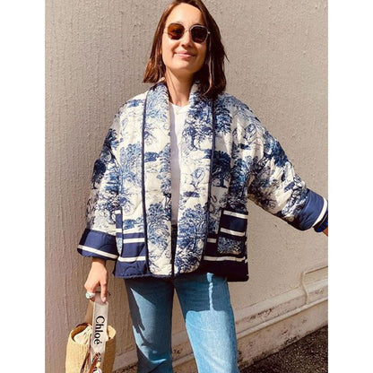 Women Cotton Coat Double Pocket Jacket Fashion