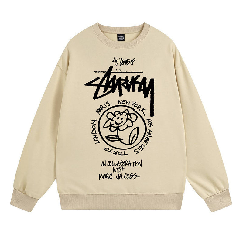 Stussy Sweatshirts Autumn/Winter Fleece Couple Sweatshirts