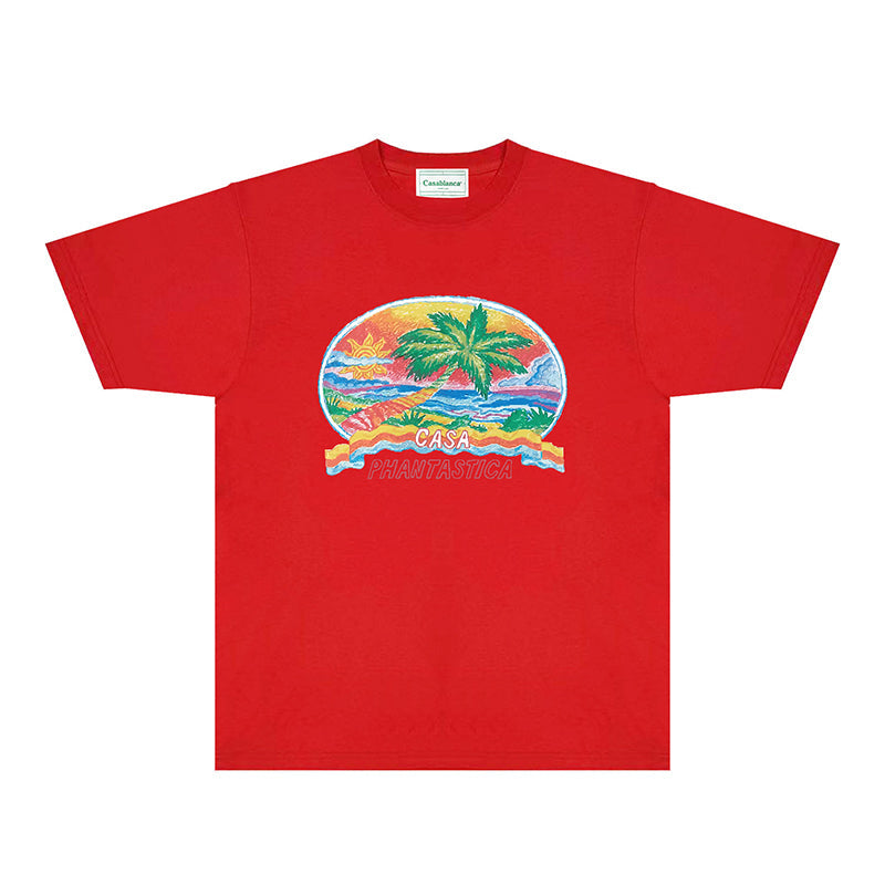 Casablanca T Shirts Fashion Print Street