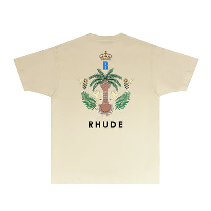 Rhude T Shirts Printed Trendy Pure Cotton
