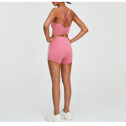 Women Yoga Set Sports Suit Yoga Shorts Two-Piece Set