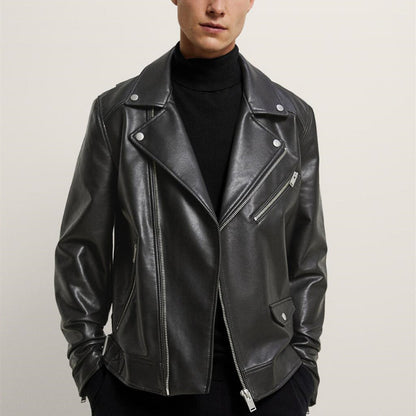 Men Motorcycle Jacket Spring Faux Leather Motorcycle Jacket Jacket 3427/400