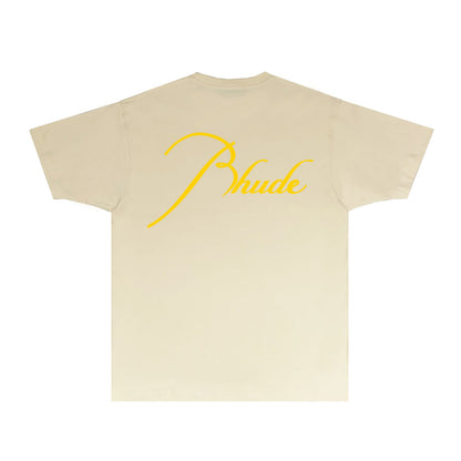 Rhude T Shirts Printed Trendy Pure Cotton