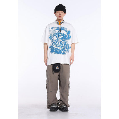 Unisex T-Shirts Saint Michael Vintage Comic Loose Short Sleeves