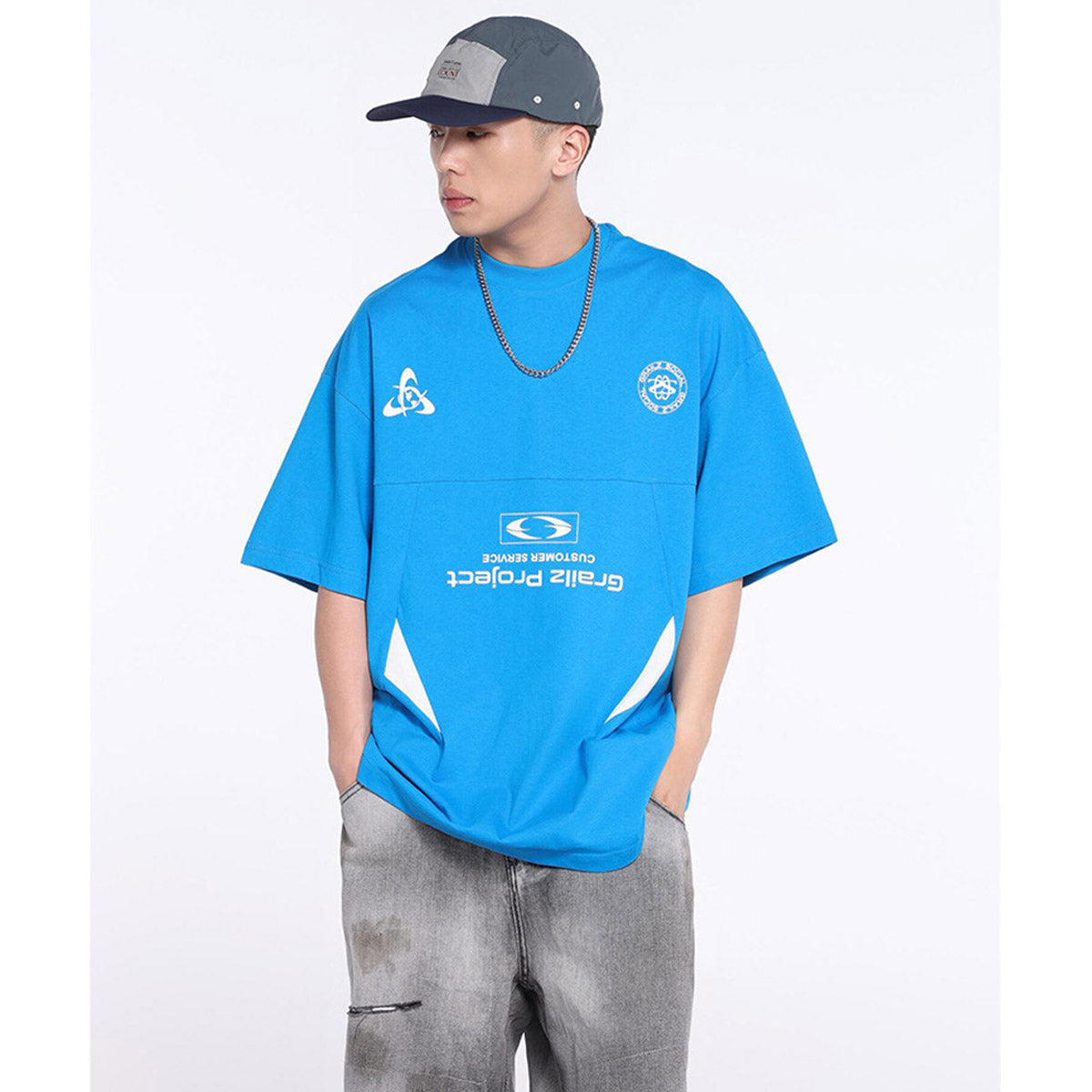 Unisex T-Shirts GRAILZ/YProject Vintage Loose Short Sleeves