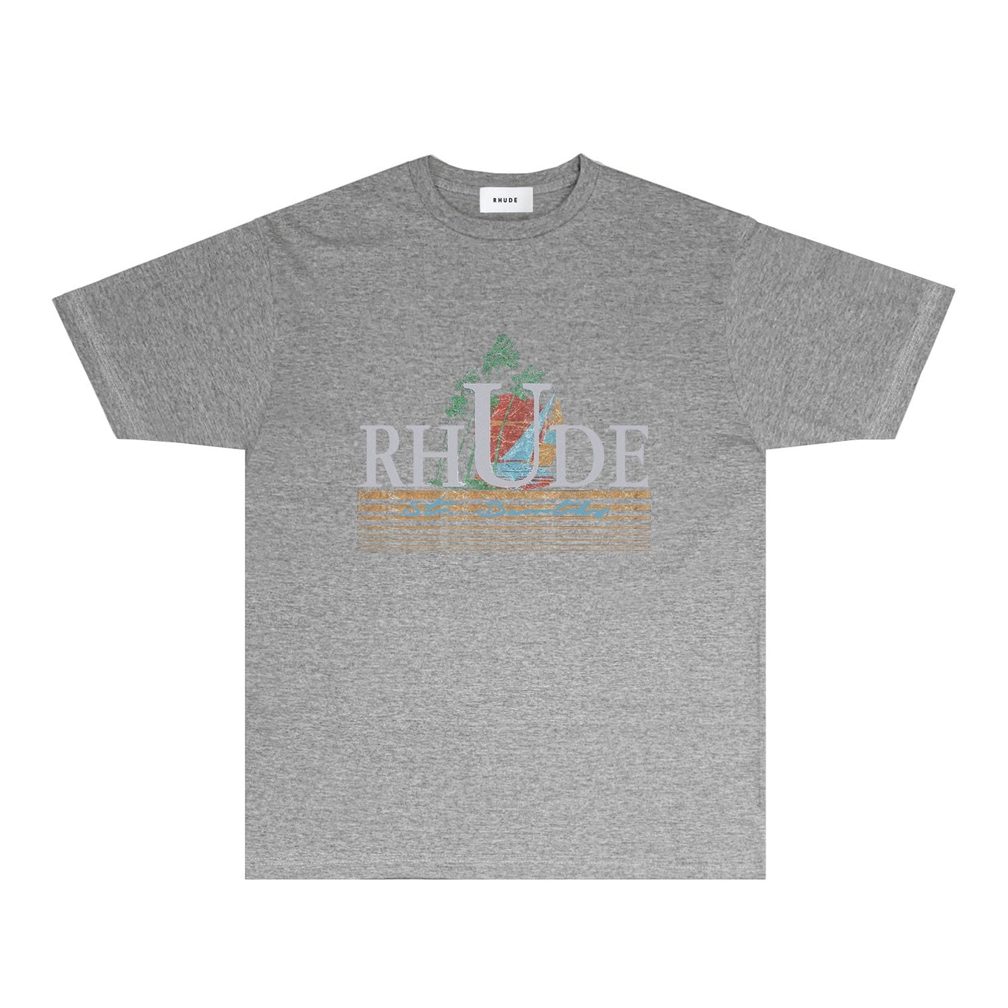 Rhude T Shirts Printed Trendy Pure Cotton