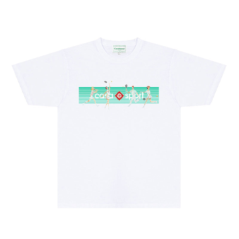 Casablanca T Shirts Fashion Print Street