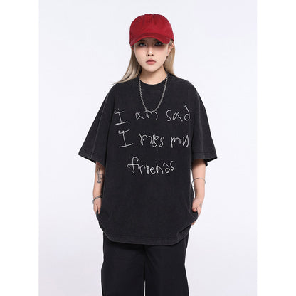 Unisex T-Shirts Vintage GALLERY DEPT Loose T-Shirts
