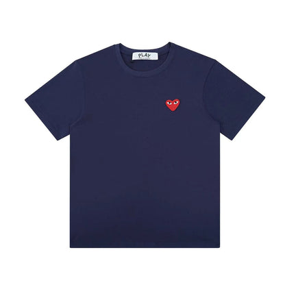 CDG Be Kind T Shirt CDG Classic Red Heart Embroidery Couple Short Sleeve T-shirt