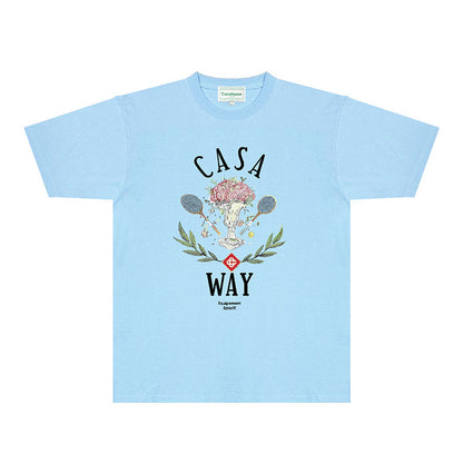 Casablanca T Shirts Fashion Print Street