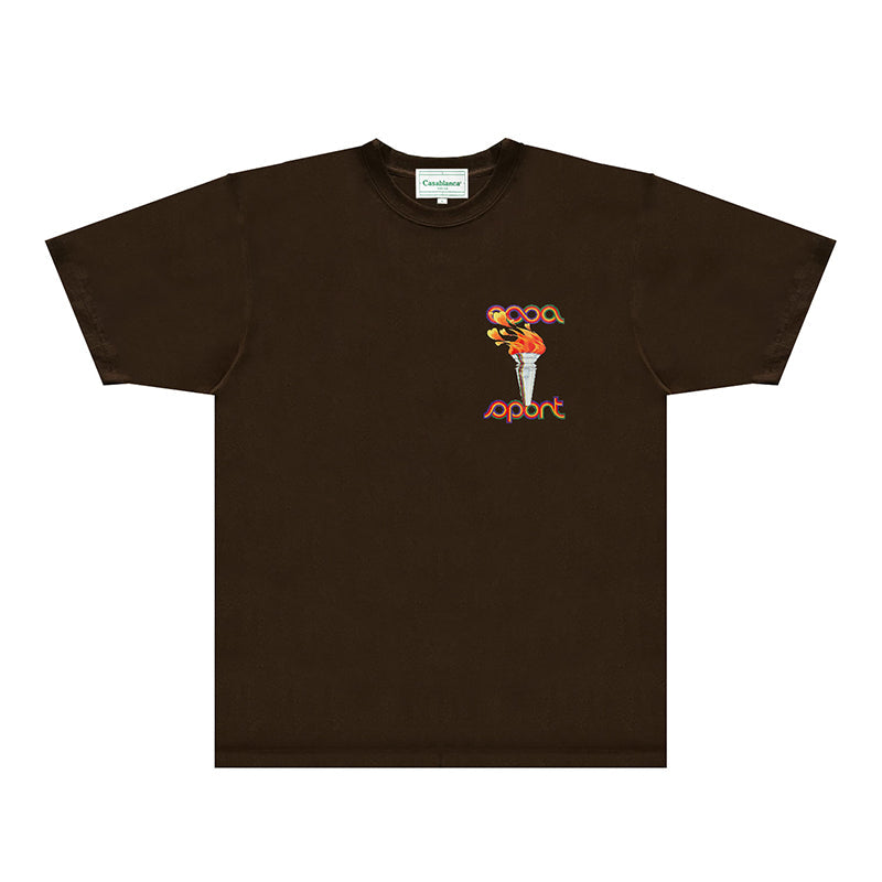 Casablanca T Shirts Fashion Print Street