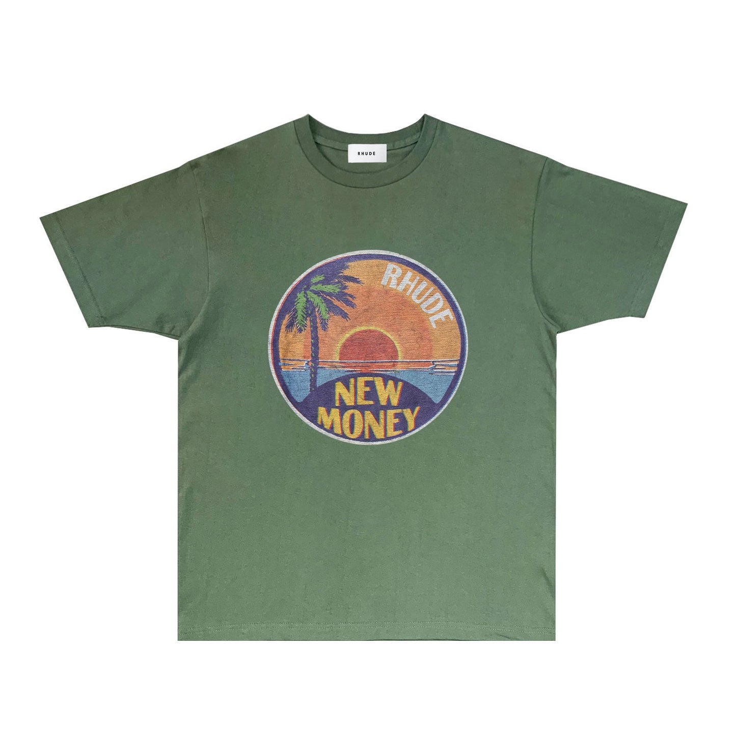 Rhude T Shirts Printed Trendy Pure Cotton