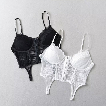 Women Tops Summer Lace Top with Narrow Straps Sexy Vest