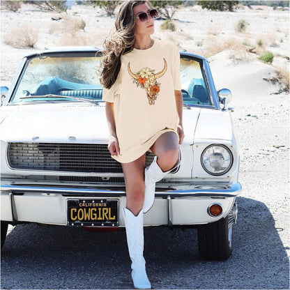 Werbavi Not My First Rodeo Shirt Women Cowgirl Oversized