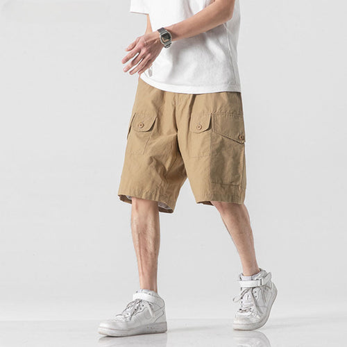 Men Shorts Loose Khaki Shorts