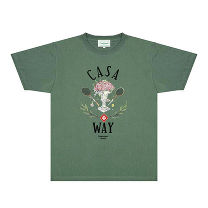 Casablanca T Shirts Fashion Print Street