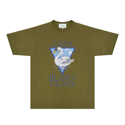 Casablanca T Shirts Fashion Print Street