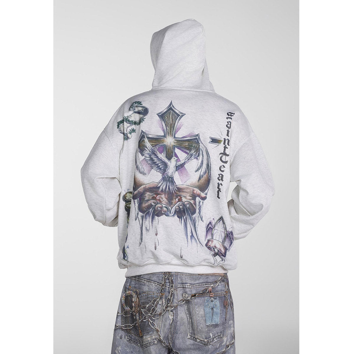 Unisex Hoodies Saint Michael Cross Loose Hoodie