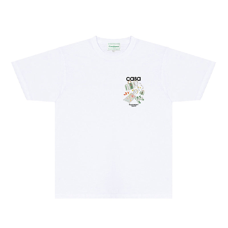 Casablanca T Shirts Fashion Print Street